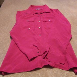 Notations 3X Woman's Button Down Pink Blouse